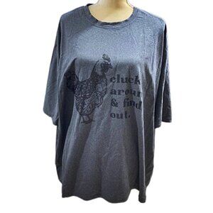 Cluck Around & Find Out Gray/Black T-Shirt 5XL